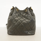 ★SALE【5he5696-h】シャネル ショルダーバッグ マトラッセ ラムスキン ブラック ゴールド金具【中古】レディース