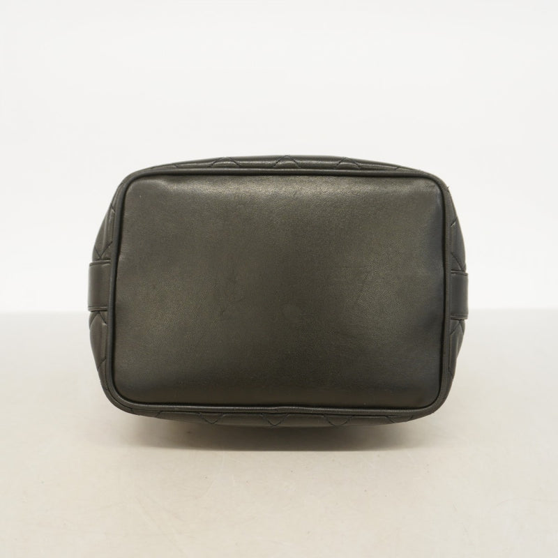 ★SALE【5he5696-h】シャネル ショルダーバッグ マトラッセ ラムスキン ブラック ゴールド金具【中古】レディース