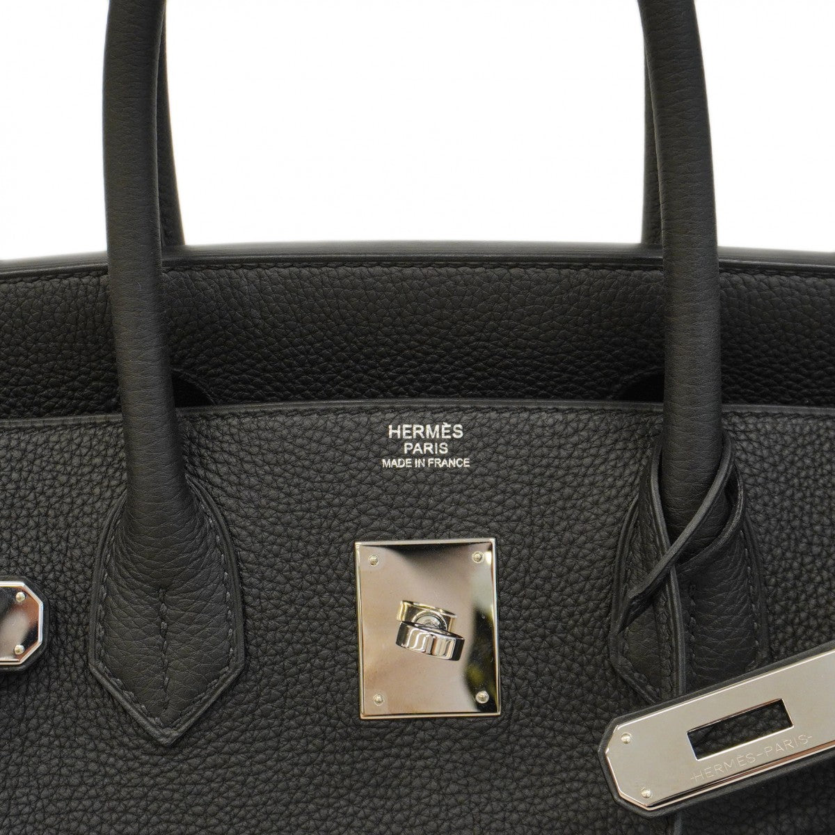 ★SALE【5he5705-g-b-h】エルメス ハンドバッグ バーキン30 トゴ ブラック シルバー金具 C刻印【中古】レディース
