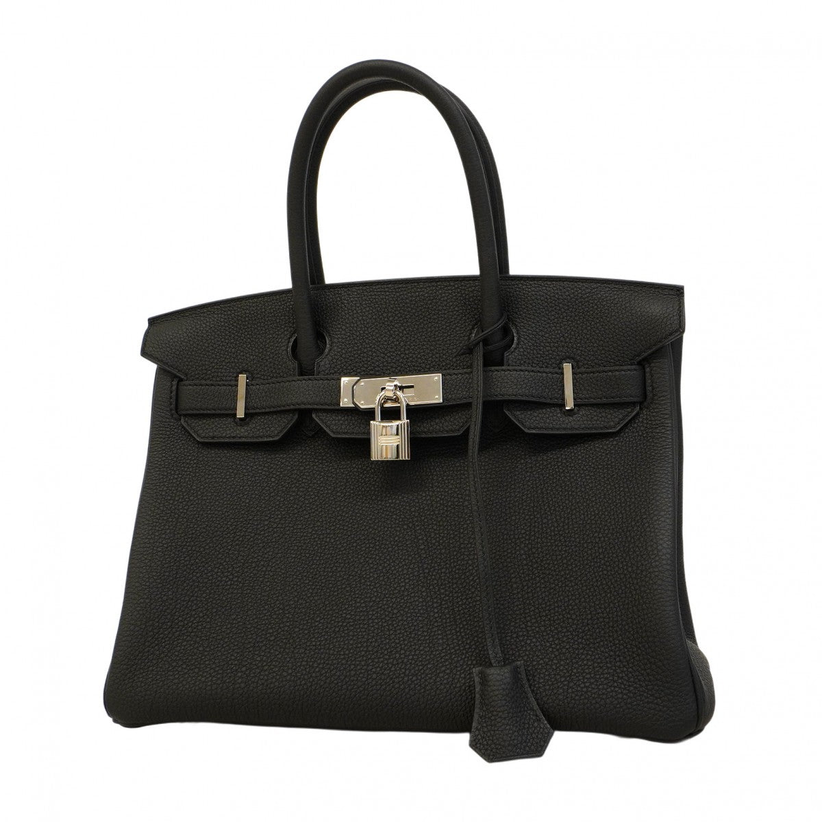 ★SALE【5he5705-g-b-h】エルメス ハンドバッグ バーキン30 トゴ ブラック シルバー金具 C刻印【中古】レディース