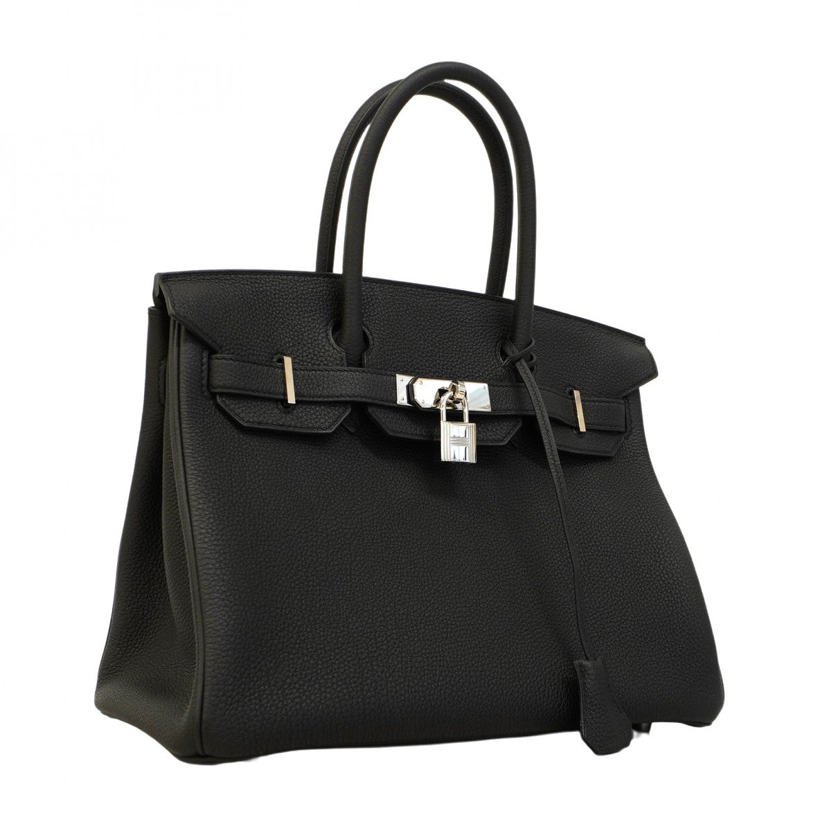 ★SALE【5he5705-g-b-h】エルメス ハンドバッグ バーキン30 トゴ ブラック シルバー金具 C刻印【中古】レディース
