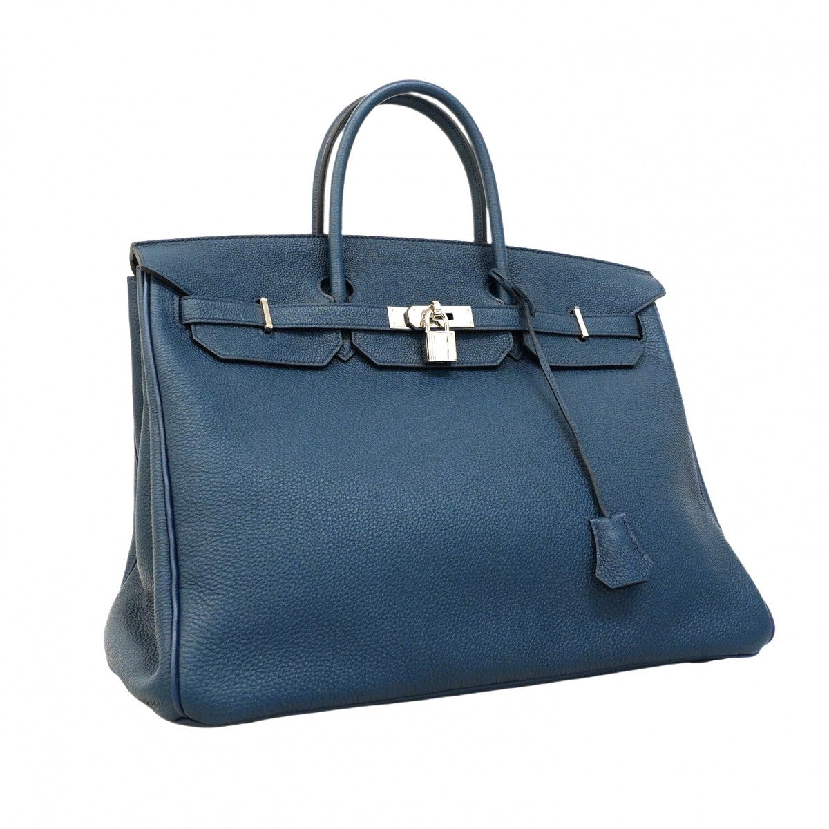 ★SALE【5he5706-g-h】エルメス ハンドバッグ バーキン40 トゴ ブルードプリュス シルバー金具 Z刻印【中古】メンズ