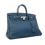 ★SALE【5he5706-g-h】エルメス ハンドバッグ バーキン40 トゴ ブルードプリュス シルバー金具 Z刻印【中古】メンズ
