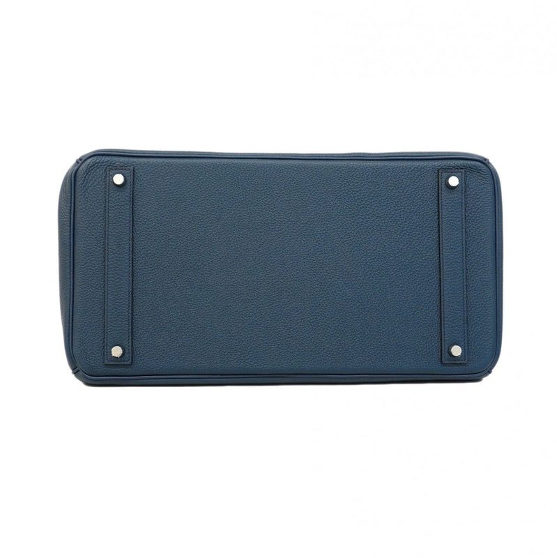 ★SALE【5he5706-g-h】エルメス ハンドバッグ バーキン40 トゴ ブルードプリュス シルバー金具 Z刻印【中古】メンズ