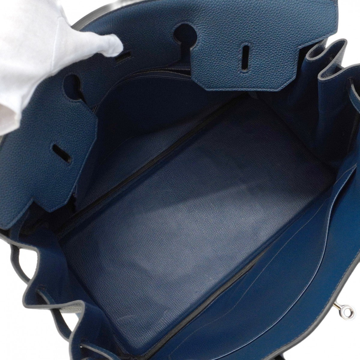 ★SALE【5he5706-g-h】エルメス ハンドバッグ バーキン40 トゴ ブルードプリュス シルバー金具 Z刻印【中古】メンズ