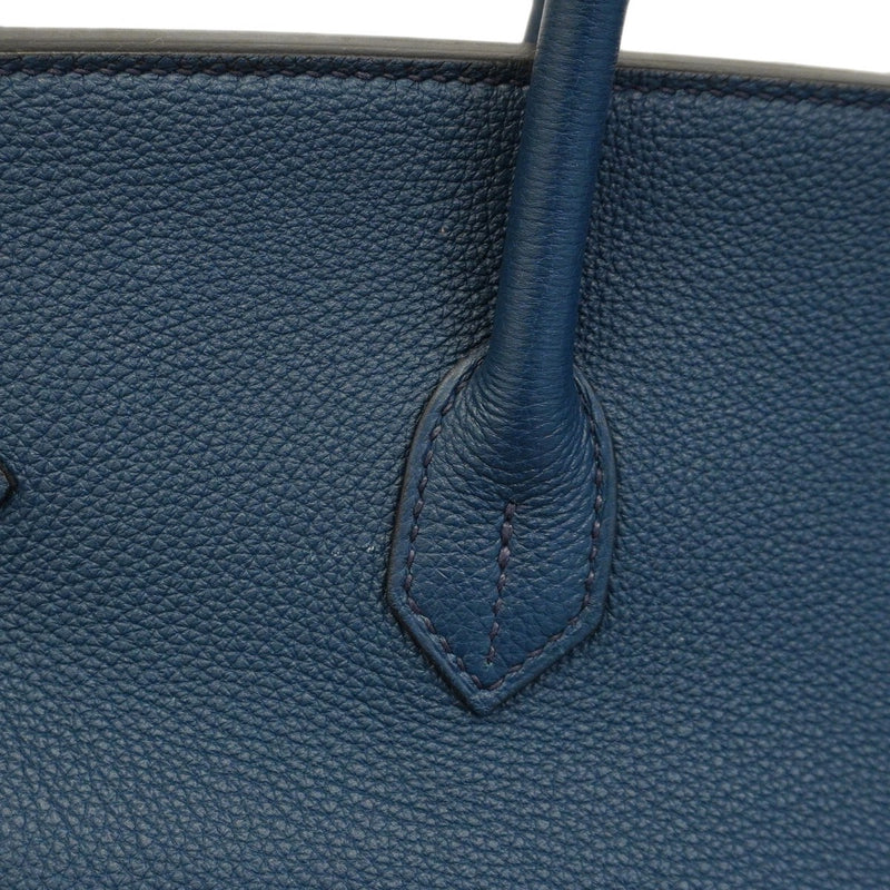 ★SALE【5he5706-g-h】エルメス ハンドバッグ バーキン40 トゴ ブルードプリュス シルバー金具 Z刻印【中古】メンズ