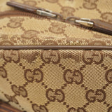 ★SALE【5he5720】グッチ ショルダーバッグ GGキャンバス 03136 キャンバス ベージュ ブラウン シルバー金具【中古】レディース