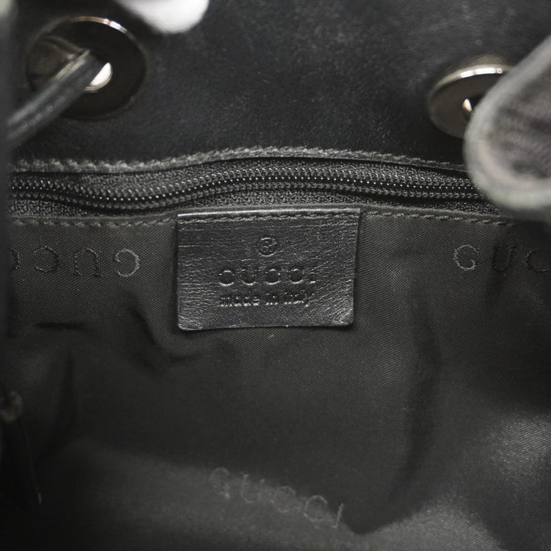 ★SALE【5he5722】グッチ ショルダーバッグ GGキャンバス バンブー 001 4033 キャンバス ブラック シルバー金具【中古】レディース