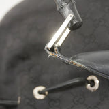 ★SALE【5he5722】グッチ ショルダーバッグ GGキャンバス バンブー 001 4033 キャンバス ブラック シルバー金具【中古】レディース