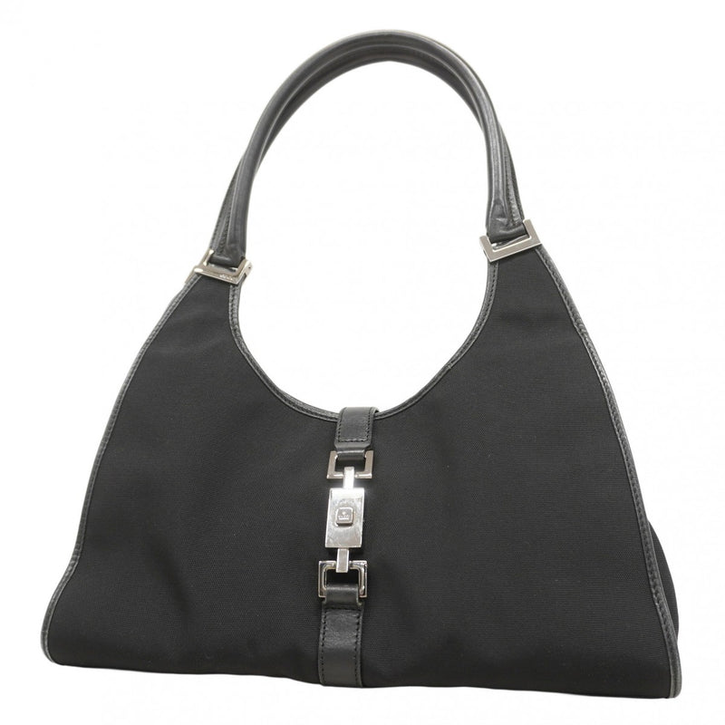 ★SALE【5he5723】グッチ ハンドバッグ ジャッキー 002 1067 ナイロンキャンバス ブラック シルバー金具【中古】レディース