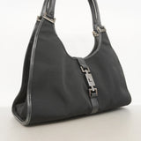 ★SALE【5he5723】グッチ ハンドバッグ ジャッキー 002 1067 ナイロンキャンバス ブラック シルバー金具【中古】レディース
