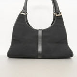 ★SALE【5he5723】グッチ ハンドバッグ ジャッキー 002 1067 ナイロンキャンバス ブラック シルバー金具【中古】レディース