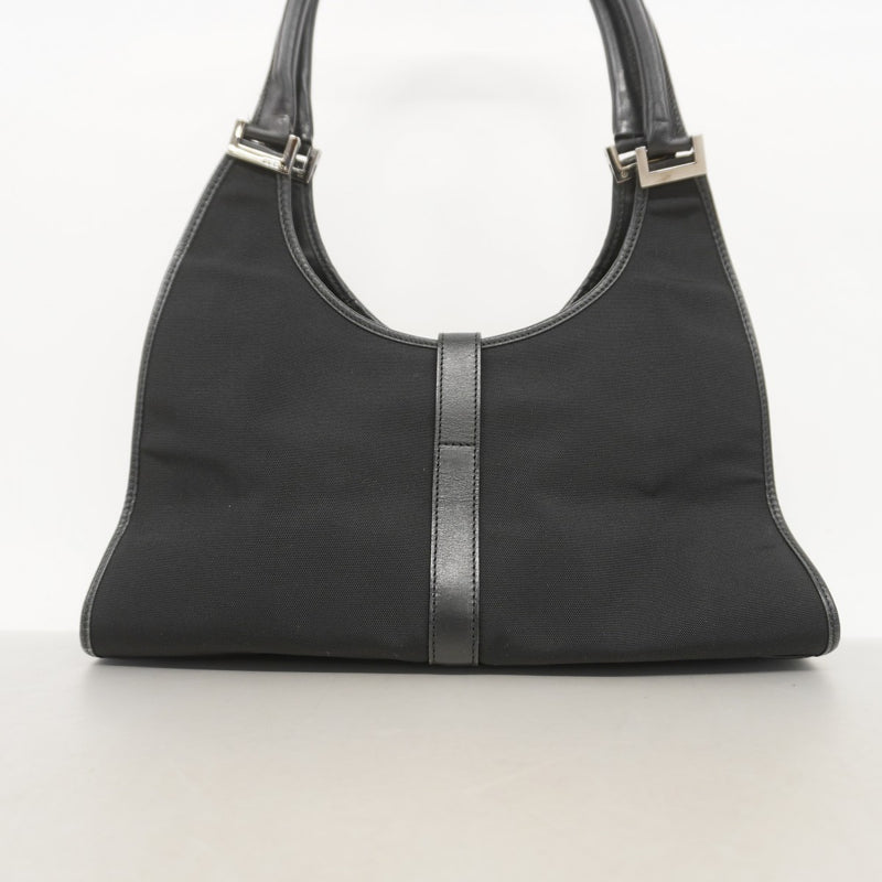 ★SALE【5he5723】グッチ ハンドバッグ ジャッキー 002 1067 ナイロンキャンバス ブラック シルバー金具【中古】レディース