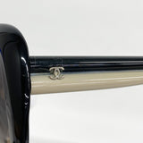 ★SALE【5he5736】シャネル サングラス 5312-A プラスチック ブラック ベージュ シルバー金具【中古】レディース