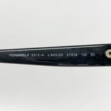 ★SALE【5he5736】シャネル サングラス 5312-A プラスチック ブラック ベージュ シルバー金具【中古】レディース