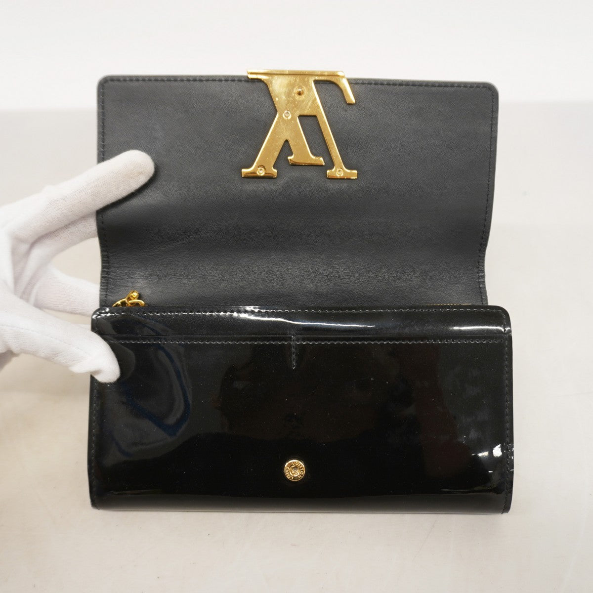 ★SALE【5he5758】ルイヴィトン 長財布 ヴェルニ ポルトフォイユルイーズ M61316 ノワール【中古】レディース
