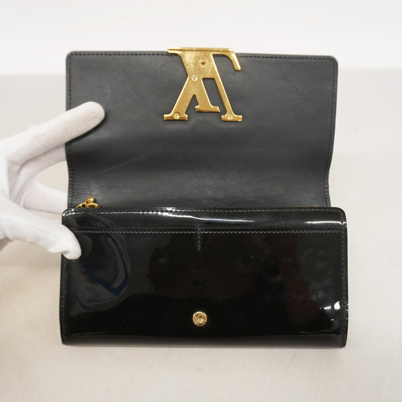 ★SALE【5he5758】ルイヴィトン 長財布 ヴェルニ ポルトフォイユルイーズ M61316 ノワール【中古】レディース