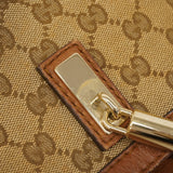 【5he5774】グッチ トートバッグ GGキャンバス/バンブー 269945 キャンバス ブラウン シャンパンゴールド金具【中古】レディース