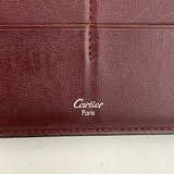 【5he5826】カルティエ 長財布 マスト レザー ブラック シルバー金具【中古】メンズ