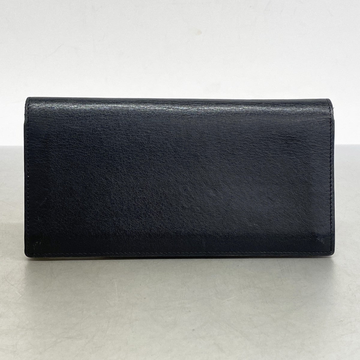 【5he5826】カルティエ 長財布 マスト レザー ブラック シルバー金具【中古】メンズ