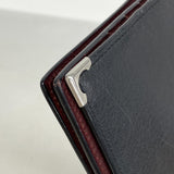 【5he5826】カルティエ 長財布 マスト レザー ブラック シルバー金具【中古】メンズ