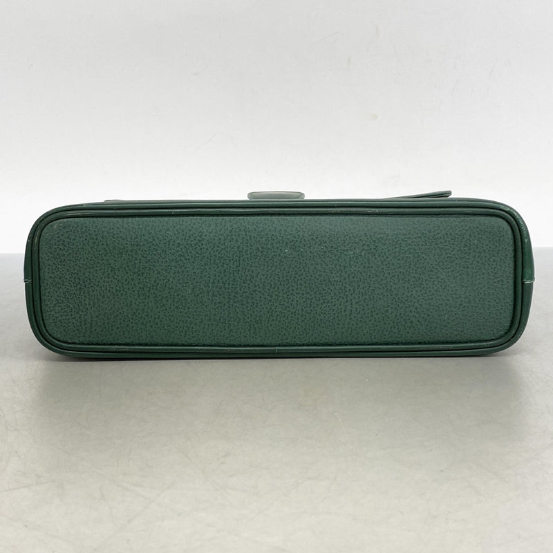 【5he5832】グッチ ショルダーバッグ 001 86 1198 レザー グリーン ゴールド金具【中古】レディース