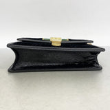 【5he5834】グッチ ショルダーバッグ シルヴィ 524405 ベロア ブラック ゴールド金具【中古】レディース
