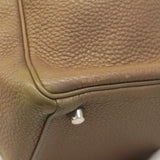 【5he5839】エルメス ハンドバッグ ケリー35 トゴ エトゥープ/ブルーアズティック シルバー金具 □N刻印【中古】レディース