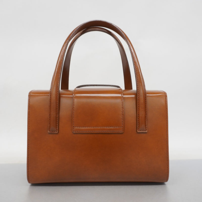 【5hf5969】カルティエ ハンドバッグ パンテール レザー ブラウン シルバー金具【中古】レディース