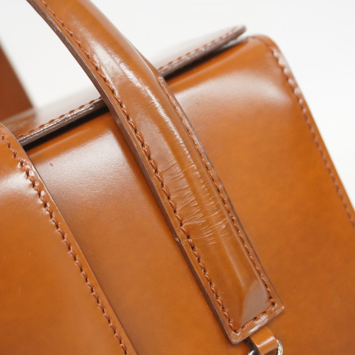 【5hf5969】カルティエ ハンドバッグ パンテール レザー ブラウン シルバー金具【中古】レディース