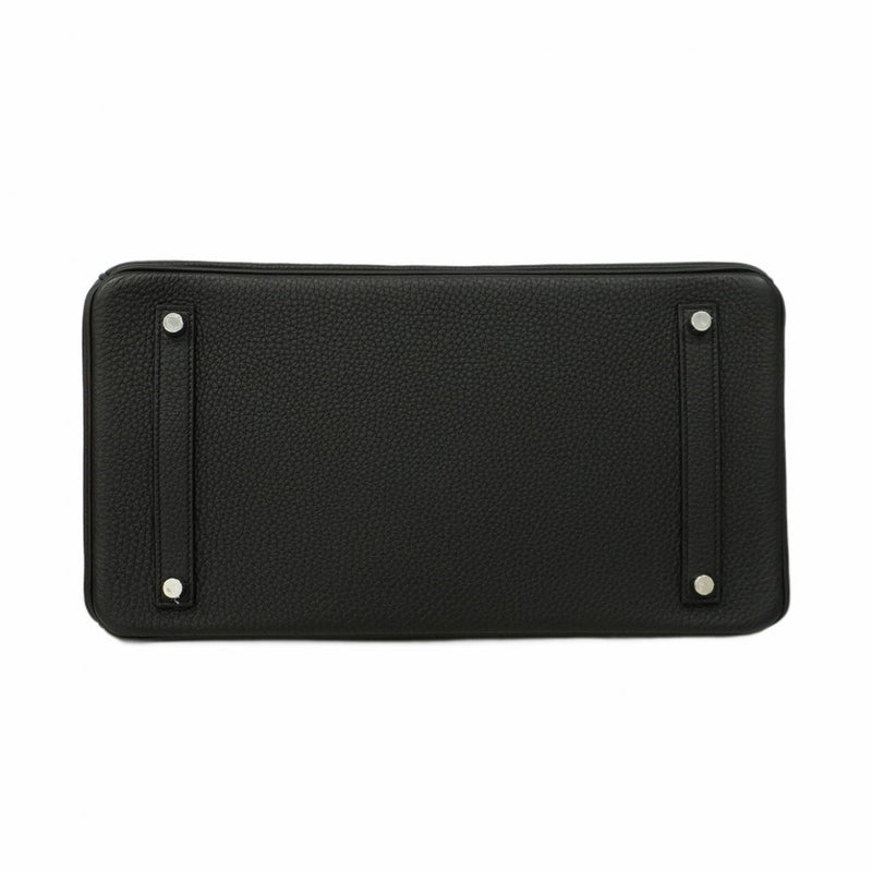 【5ia0217-e-g】エルメス ハンドバッグ バーキン35 トゴ ブラック シルバー金具 K刻印【中古】レディース