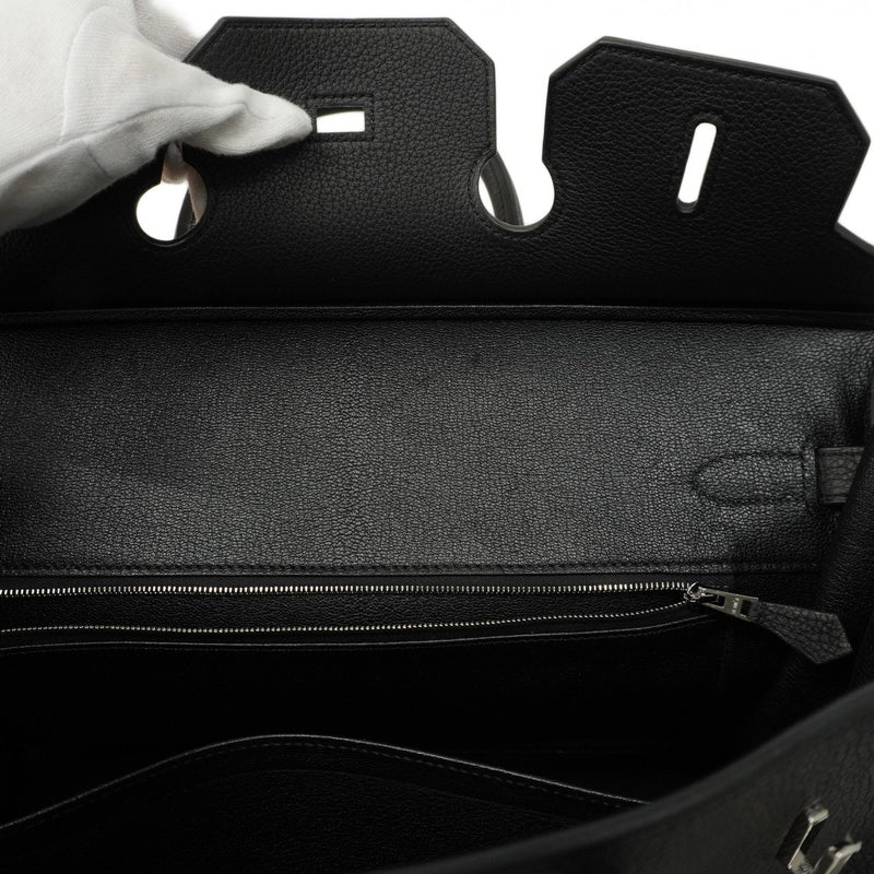 【5ia0217-e-g】エルメス ハンドバッグ バーキン35 トゴ ブラック シルバー金具 K刻印【中古】レディース
