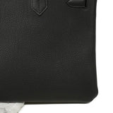【5ia0217-e-g】エルメス ハンドバッグ バーキン35 トゴ ブラック シルバー金具 K刻印【中古】レディース