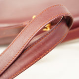 【5ia0282】カルティエ ショルダーバッグ マスト レザー ボルドー ゴールド金具【中古】レディース