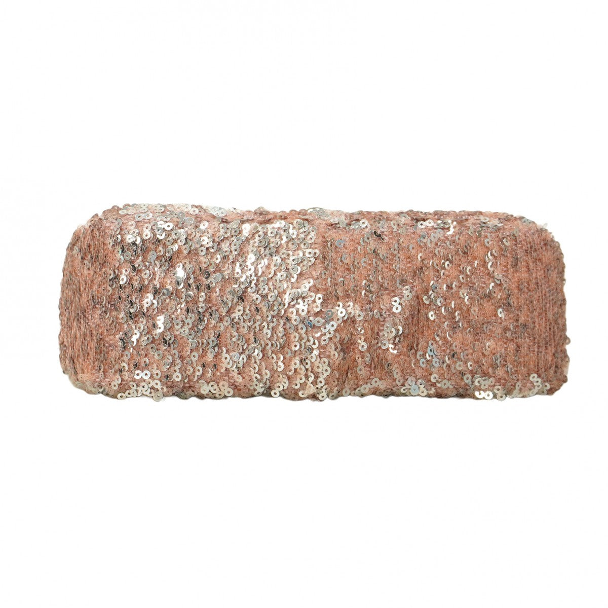 【5ia0330】シャネル ショルダーバッグ Wチェーン スパンコール ピンク シルバー金具【中古】レディース