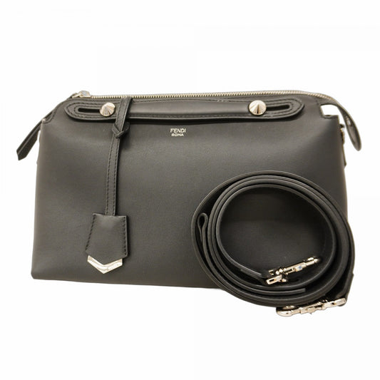【5ia0345】フェンディ ハンドバッグ バイザウェイ レザー ブラック シルバー金具【中古】レディース