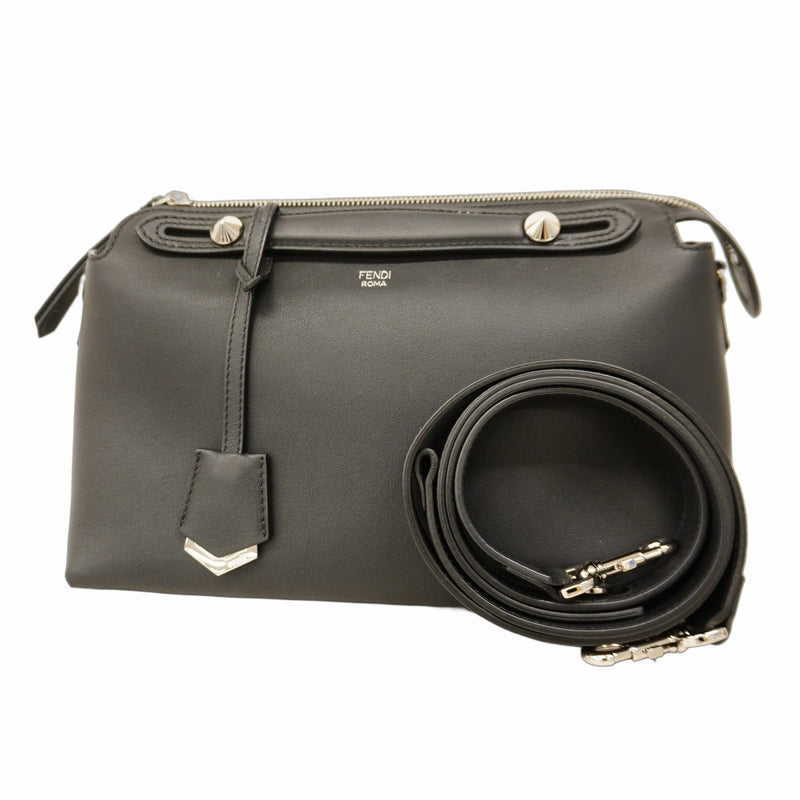 【5ia0345】フェンディ ハンドバッグ バイザウェイ レザー ブラック シルバー金具【中古】レディース