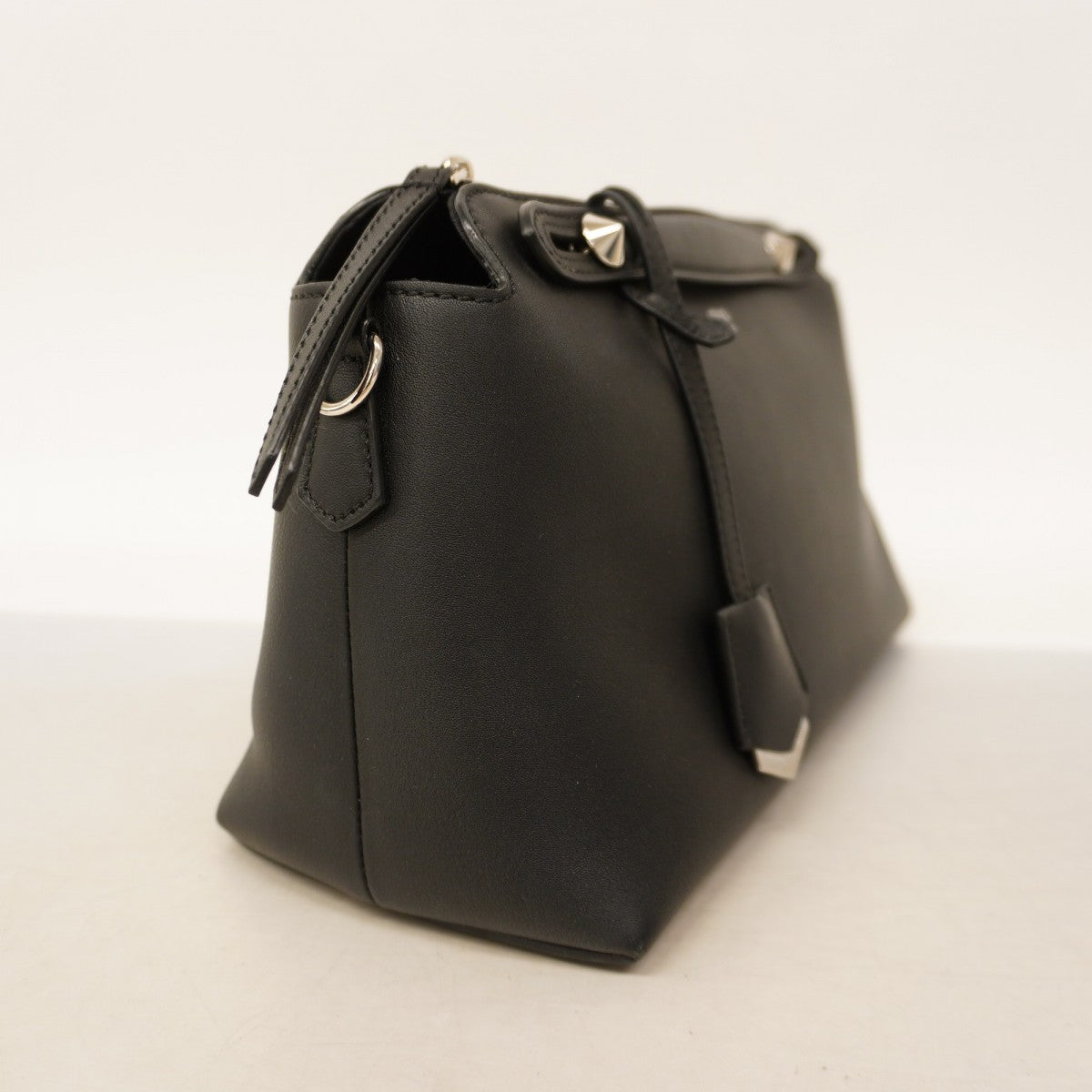 【5ia0345】フェンディ ハンドバッグ バイザウェイ レザー ブラック シルバー金具【中古】レディース