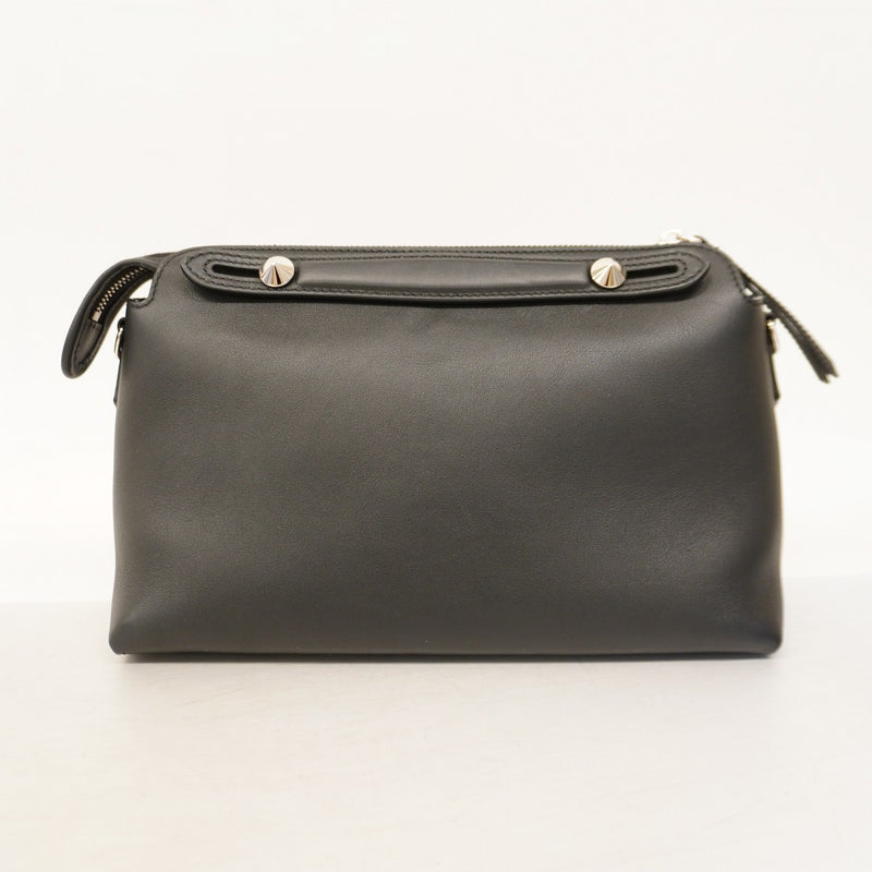 【5ia0345】フェンディ ハンドバッグ バイザウェイ レザー ブラック シルバー金具【中古】レディース