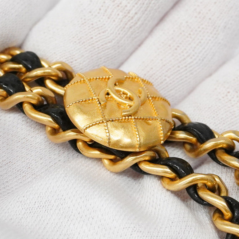 【5ia0428】シャネル ショルダーバッグ ミニマトラッセ チェーンショルダー キャビアスキン ブラック ゴールド金具【中古】レディース