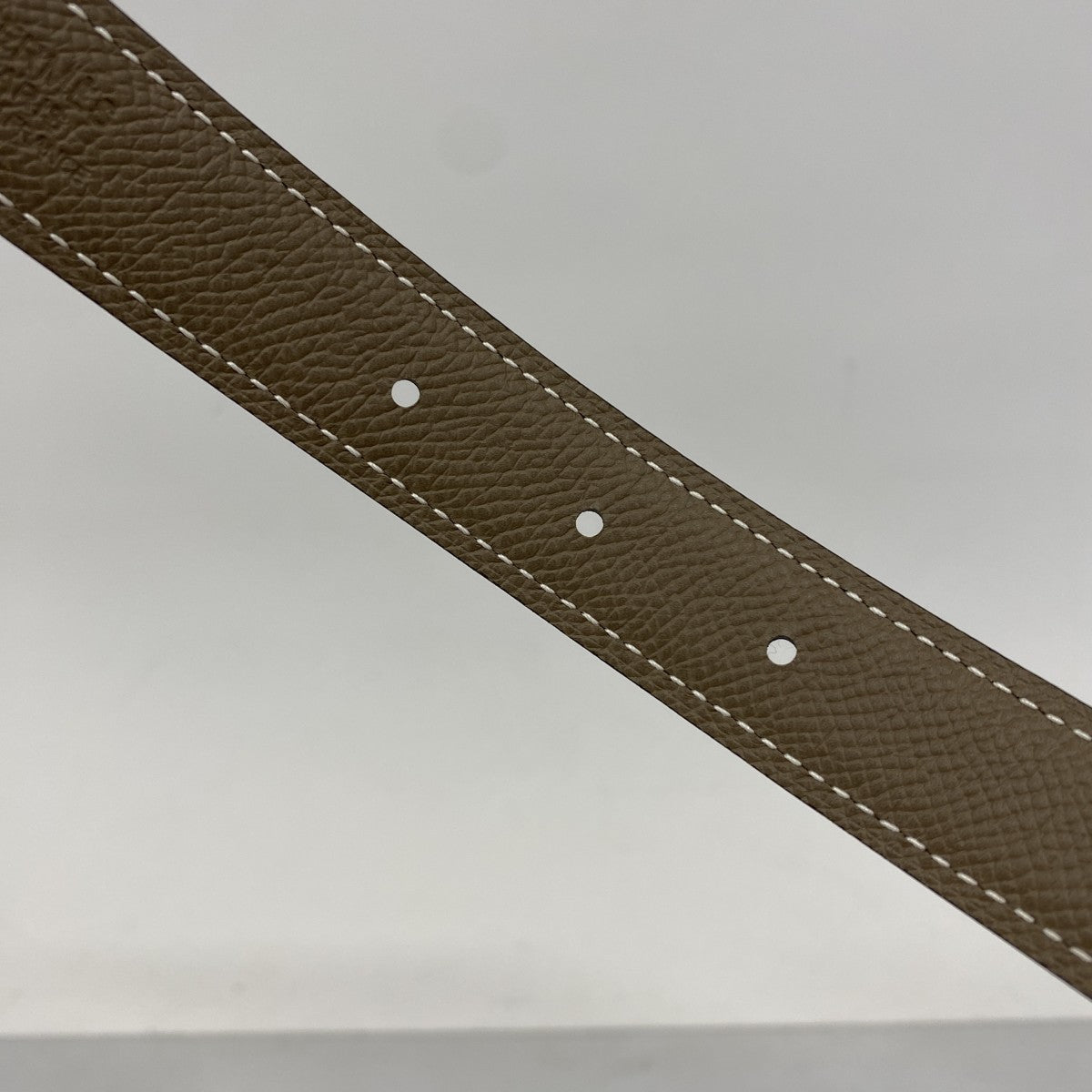 【5ia0498-h】エルメス ベルト コンスタンスベルト スイフト ヴォーエプソン ブラック エトゥープ ゴールド金具 W刻印【中古】レディース