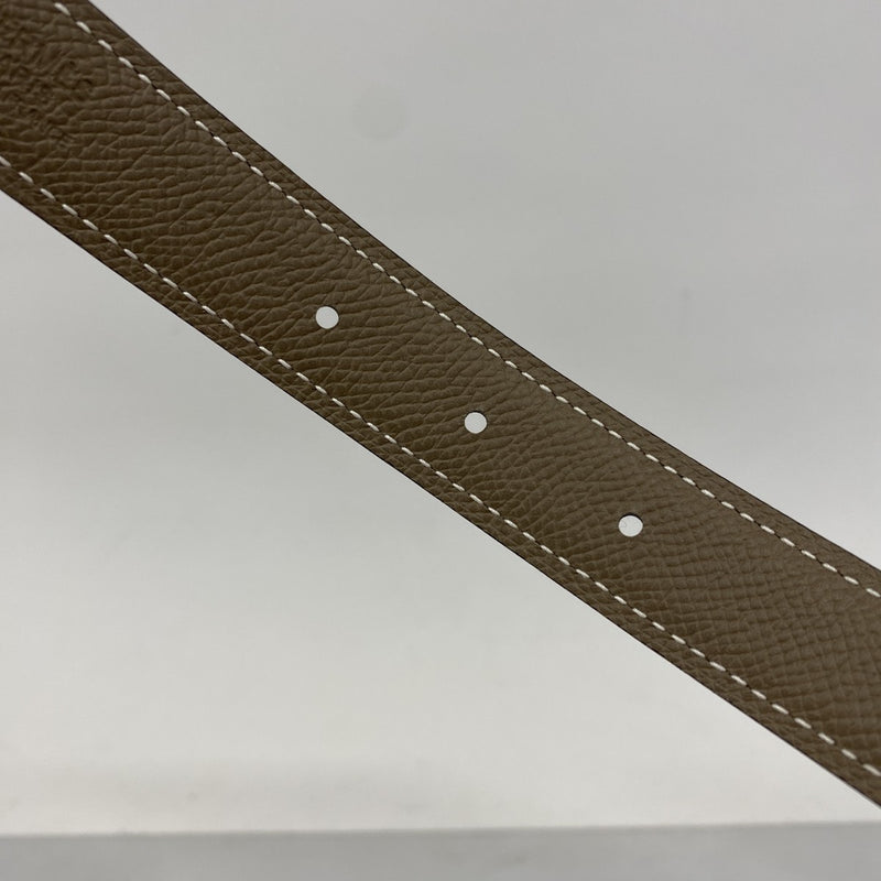 【5ia0498-h】エルメス ベルト コンスタンスベルト スイフト ヴォーエプソン ブラック エトゥープ ゴールド金具 W刻印【中古】レディース