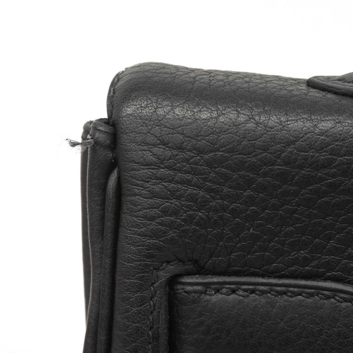 【5ia0545-h】エルメス ハンドバッグ ケリー35 トゴ ブラック シルバー金具 □G刻印【中古】レディース