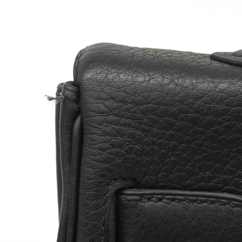 【5ia0545-h】エルメス ハンドバッグ ケリー35 トゴ ブラック シルバー金具 □G刻印【中古】レディース