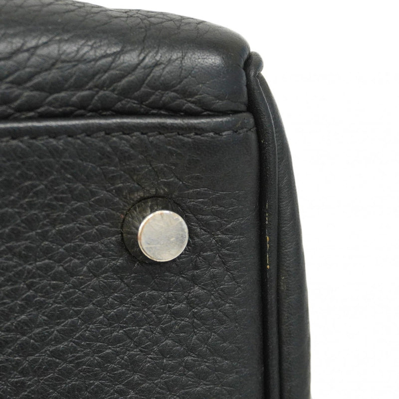 【5ia0545-h】エルメス ハンドバッグ ケリー35 トゴ ブラック シルバー金具 □G刻印【中古】レディース