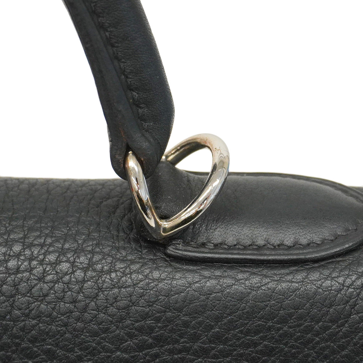 【5ia0545-h】エルメス ハンドバッグ ケリー35 トゴ ブラック シルバー金具 □G刻印【中古】レディース