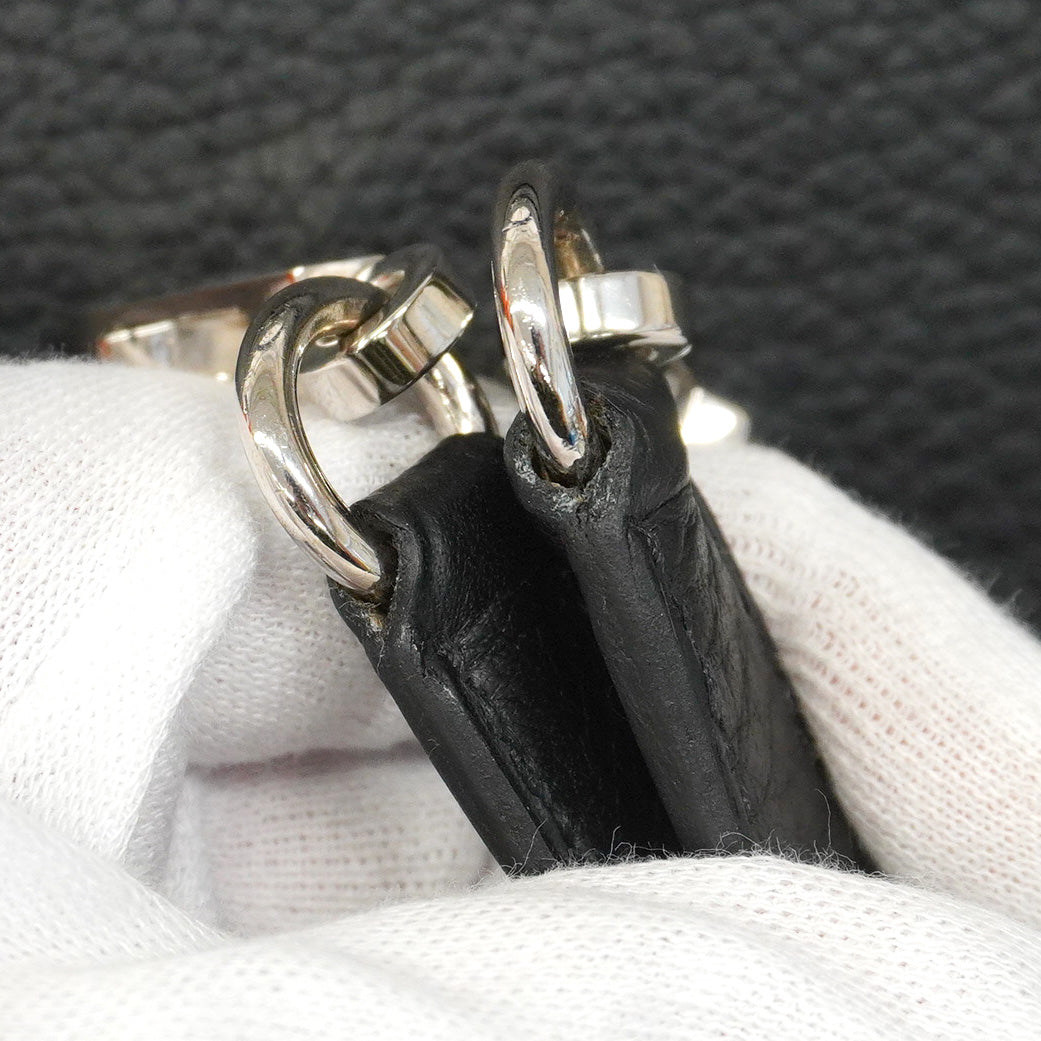 【5ia0545-h】エルメス ハンドバッグ ケリー35 トゴ ブラック シルバー金具 □G刻印【中古】レディース