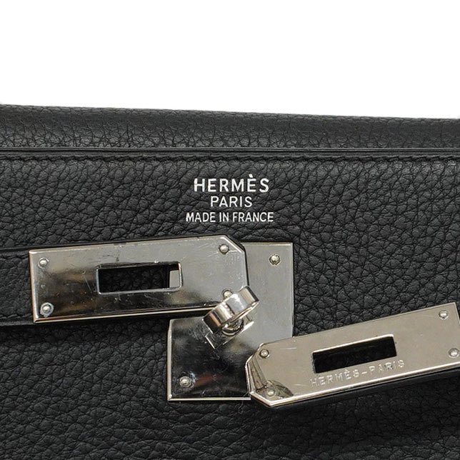 【5ia0545-h】エルメス ハンドバッグ ケリー35 トゴ ブラック シルバー金具 □G刻印【中古】レディース