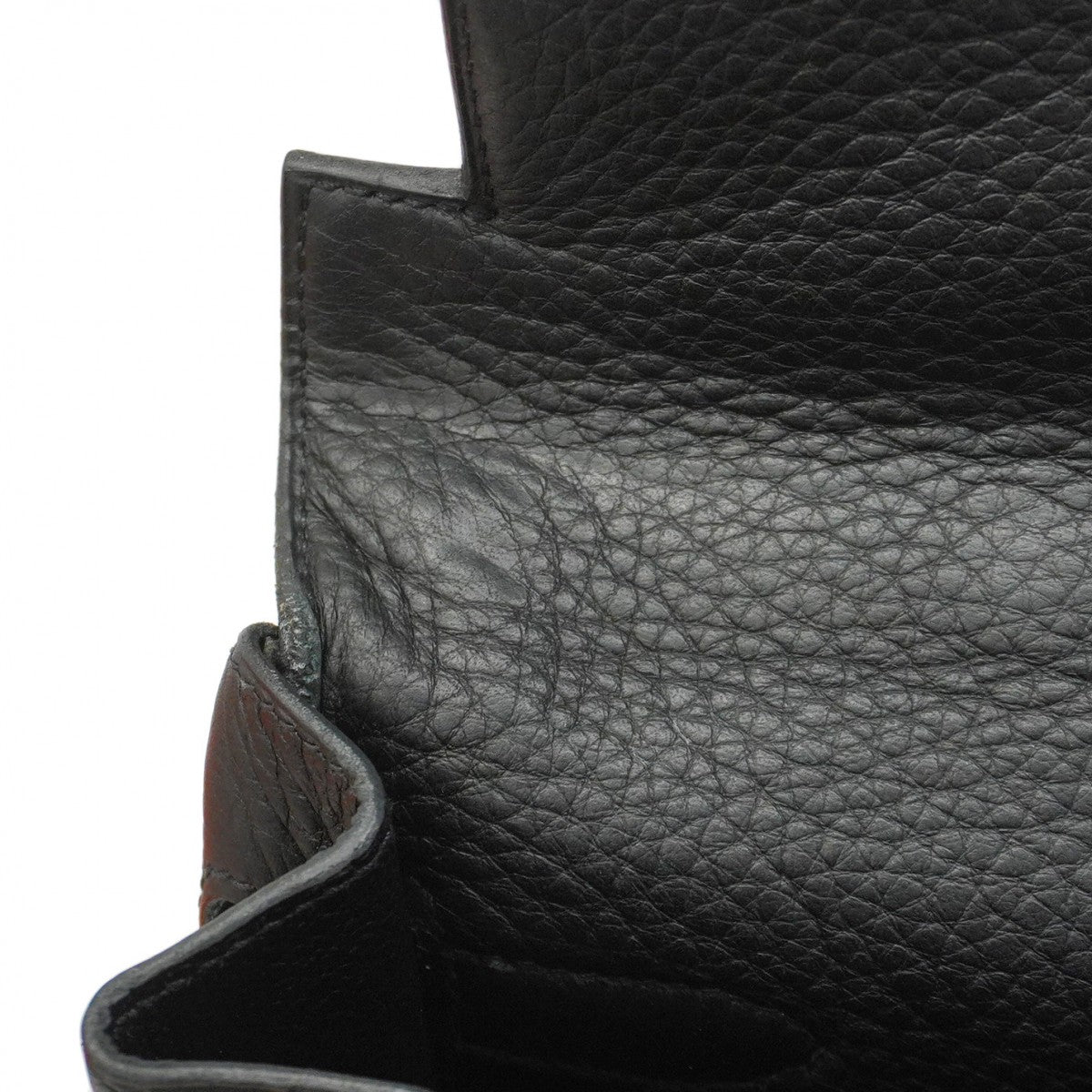 【5ia0545-h】エルメス ハンドバッグ ケリー35 トゴ ブラック シルバー金具 □G刻印【中古】レディース