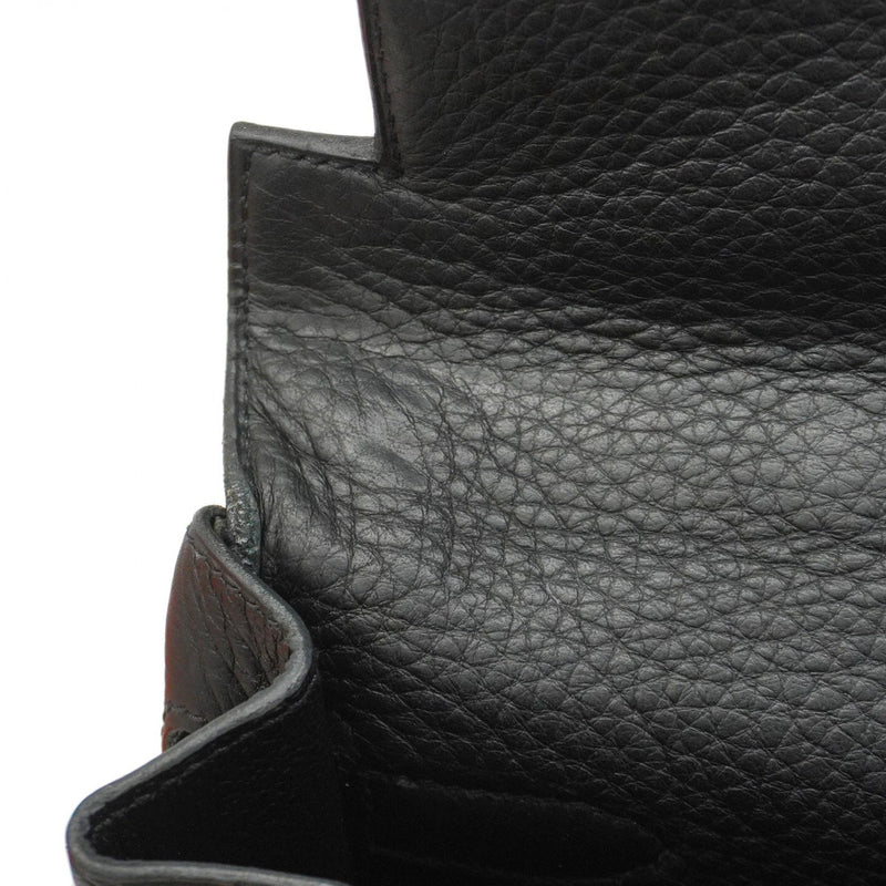 【5ia0545-h】エルメス ハンドバッグ ケリー35 トゴ ブラック シルバー金具 □G刻印【中古】レディース